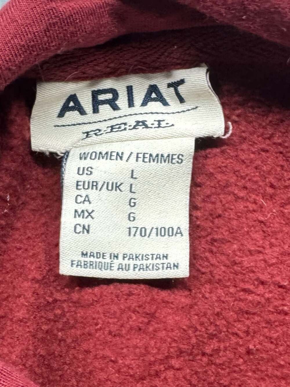 Ariat Real Beartooth Women's Hoodie Burgundy Graphic Sweatshirt - Picture 2 of 10